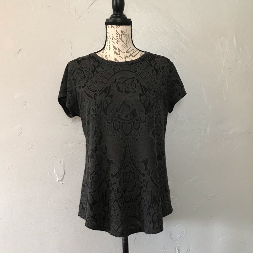 Simply Vera Vera Wang Black Floral Top